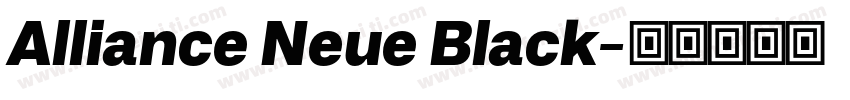 Alliance Neue Black字体转换